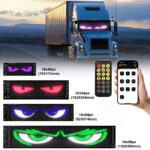 Ojos LED para parabrisas de coche/moto, control remoto inteligente y por aplicación.