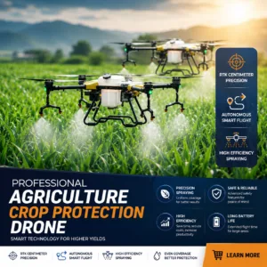 Dron Agrícola, Dron de Pulverización Agrícola con Control Remoto, UAV de Protección de Cultivos de Fibra de Carbono para Agricultura Inteligente
