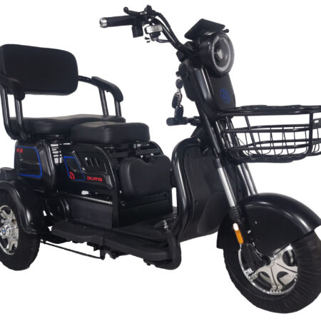 Triciclo eléctrico, scooter de 3 ruedas, motocicleta eléctrica de tres ruedas para pasajeros adultos a precio económico.